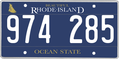 RI license plate 974285