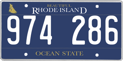 RI license plate 974286
