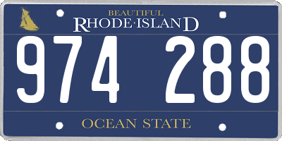 RI license plate 974288