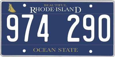RI license plate 974290
