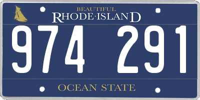 RI license plate 974291