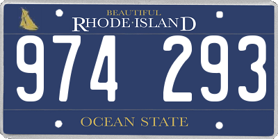 RI license plate 974293