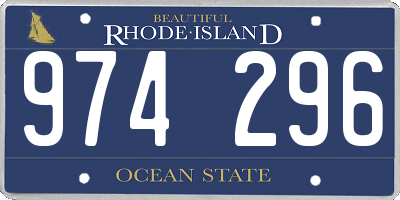 RI license plate 974296