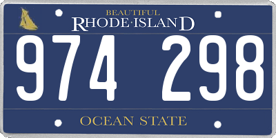 RI license plate 974298