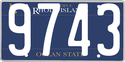 RI license plate 9743