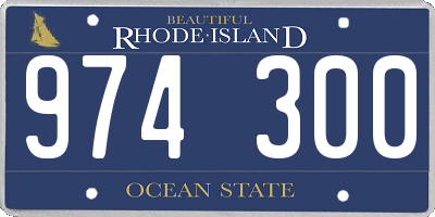 RI license plate 974300