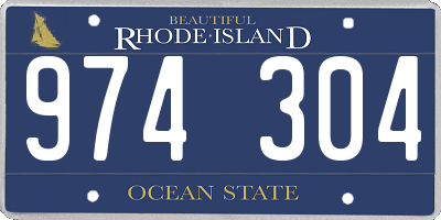 RI license plate 974304