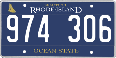 RI license plate 974306