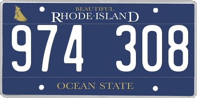 RI license plate 974308