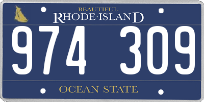 RI license plate 974309
