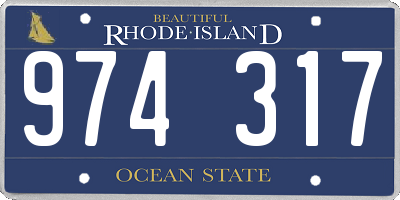 RI license plate 974317