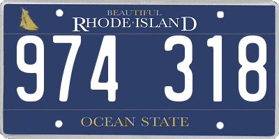 RI license plate 974318