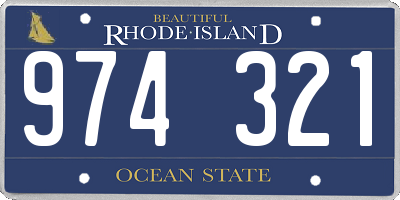 RI license plate 974321