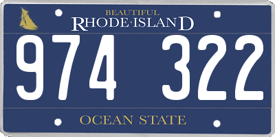 RI license plate 974322