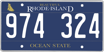 RI license plate 974324