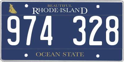 RI license plate 974328