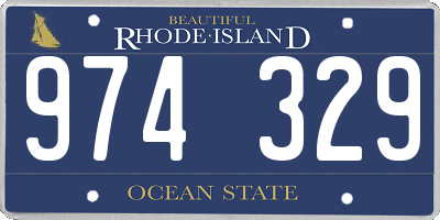 RI license plate 974329