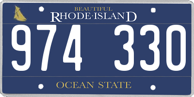 RI license plate 974330