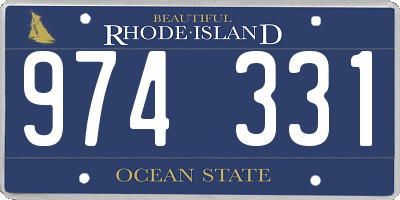 RI license plate 974331