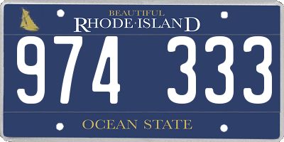 RI license plate 974333