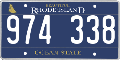 RI license plate 974338