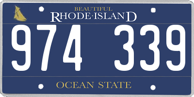 RI license plate 974339