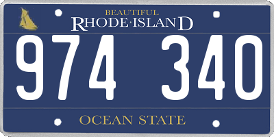 RI license plate 974340