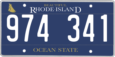 RI license plate 974341