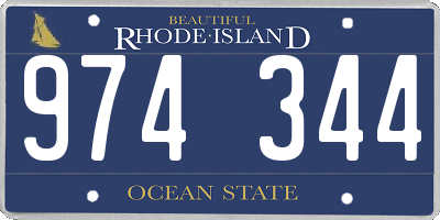 RI license plate 974344