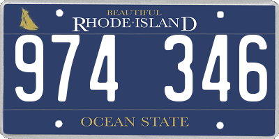 RI license plate 974346