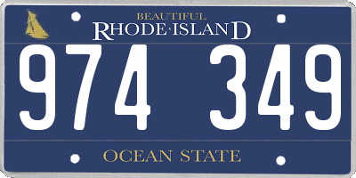 RI license plate 974349