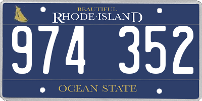 RI license plate 974352