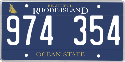 RI license plate 974354