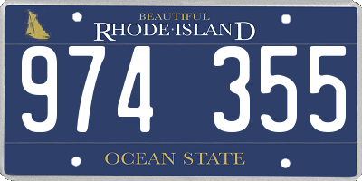 RI license plate 974355