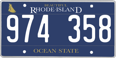 RI license plate 974358