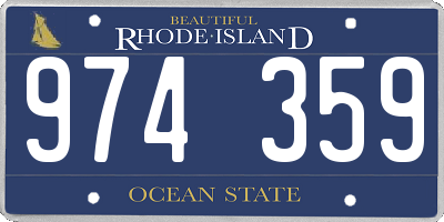 RI license plate 974359