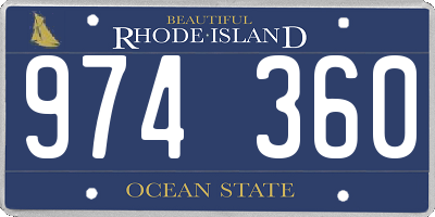 RI license plate 974360