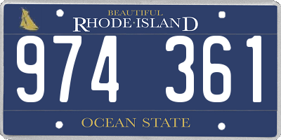 RI license plate 974361