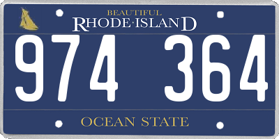 RI license plate 974364