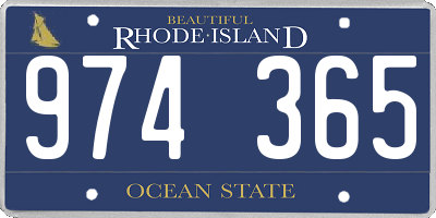RI license plate 974365