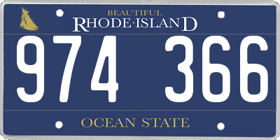 RI license plate 974366