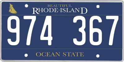 RI license plate 974367