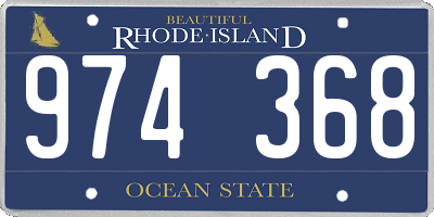 RI license plate 974368