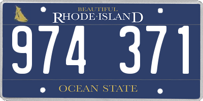 RI license plate 974371
