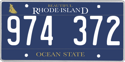 RI license plate 974372