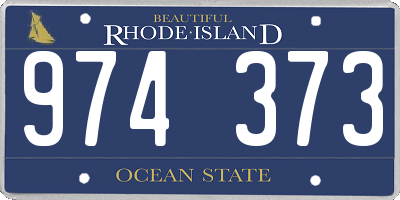 RI license plate 974373