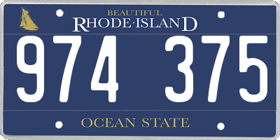 RI license plate 974375
