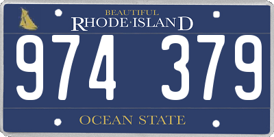 RI license plate 974379