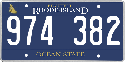 RI license plate 974382