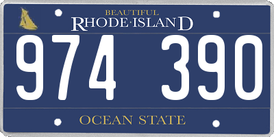 RI license plate 974390